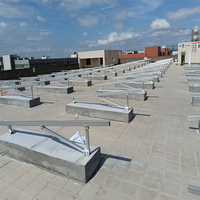 Systèmes de support de panneaux solaires, kits de montage sur base en béton pour toiture, acier inoxydable 304, structure en acier anodisé, garantie 12 ans