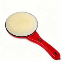 Crêpière Électrique 600W 20cm Antiadhésive en Plastique, Machine à Crêpes avec Corps Froid au Toucher, Protection Contre la Surchauffe et Interrupteur d'Alimentation, Usage Domestique