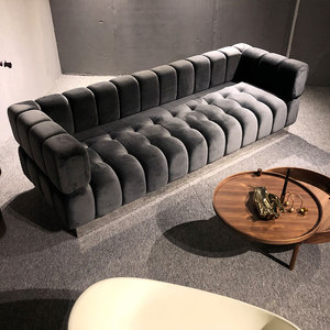 Divano in velluto Multi-persona di lusso in stile italiano moderno design Tofu per l'applicazione di scuola e laboratorio - Product Image 4