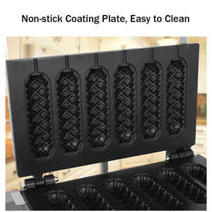 Waffle en forma de perrito caliente comercial de alta potencia de 220V para tiendas de alimentos al por menor y hoteles fáciles de operar - Product Image 5