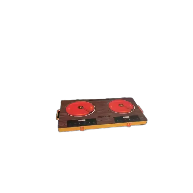 Commercial Portable Ceramic Electric Induction Cooktop with 2 Burners and Electronic Ignition