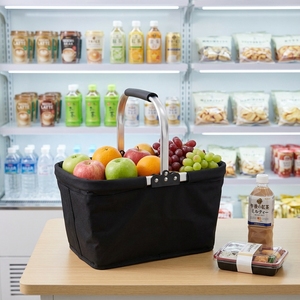 Panier de courses pliable en plastique isolé avec poignée pour supermarché, restauration rapide, pique-nique, personnalisable en usine pour 18 ans et plus - Product Image 1