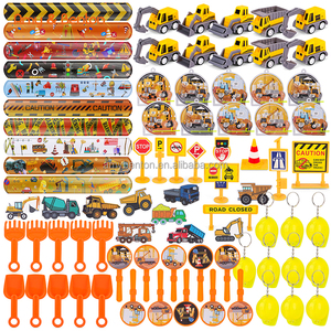 Construction fête d'<span class=keywords><strong>anniversaire</strong></span> fournitures tasses assiettes signes serviettes nappe 79 pièces ingénierie de la Construction jouets à thème pour garçon - Product Image 4