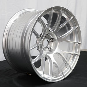 Jantes en alliage d'aluminium forgé argenté brillant, entièrement personnalisables pour BMW, Mercedes, <span class=keywords><strong>Tesla</strong></span>, Audi - Product Image 2