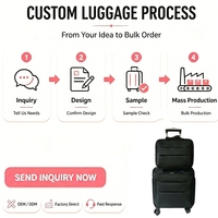 Valise de voyage à roulettes en tissu Oxford de haute qualité 20/124/28 pouces, sac de pilote à 4 roues pivotantes avec serrure TSA, bagages cabine