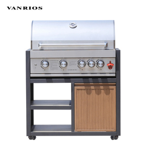 Módulos <span class=keywords><strong>de</strong></span> Jardín, Gabinetes para Refrigerador <span class=keywords><strong>de</strong></span> Patio, Cocina Exterior Comercial <span class=keywords><strong>de</strong></span> Aluminio Moderna con Isla para Pizza y Parrilla - Product Image 4