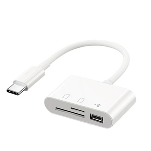 Hochwertiger USB-C-Hub <span class=keywords><strong>3</strong></span>-in-1 Typ-C Micro OTG TF SD Speicherkartenleser mit DC-Ausgang, tragbar - Product Image 1