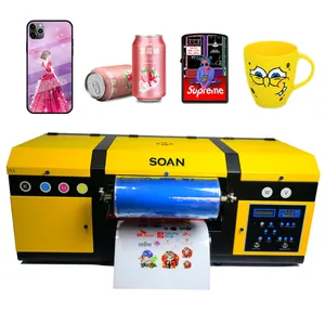 Hot Selling A3 Size 2 In 1 Roll To Roll Uv Dtf Printer Cold Wrap Transfer Voor Cups A3 Digital Printmachine Sticker Printer