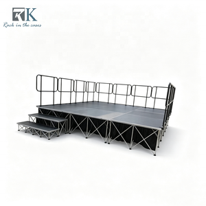 Plataforma de Escenario Portátil de Aluminio, Kit de Escenario Modular para Conciertos, Eventos y Bodas - Product Image 1