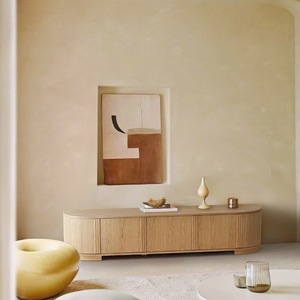 Tùy chỉnh hiện đại Scandinavian bằng gỗ TV đứng TV Tủ lưu trữ phương tiện truyền thông & TV đơn vị cho căn hộ sử dụng - Product Image 3