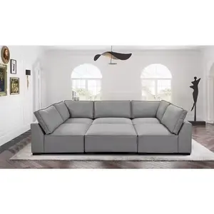 Wholesales Sofa Furniture Factory Low Price Couch Furniture High Quality Fabric Sofas Easy Move And Assembly Modular Sofa Set