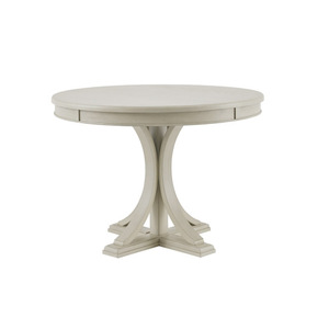 Modern <b>Round</b> <b>Dining</b> <b>Table</b> <b>Solid</b> <b>Wood</b> Finish Eco-Friendly & Durable <b>Dining</b> Room Furniture Antique Cream - Product Image 2