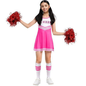 卸売 子供用チアリーディングコスチューム 学校チームスピリット ファンシードレス セクシーチアリーディングユニフォーム チアポンポン ソックスセット - Product Image 2