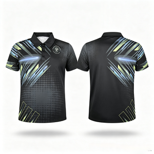 Magliette Polo Sportive in Poliestere Traspirante con Stampa Logo Personalizzata all'Ingrosso <span class=keywords><strong>per</strong></span> Uomo - Product Image 3
