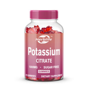 Gummies au potassium OEM / ODM 1000 mg, sans OGM, sans gluten, pour adultes, sommeil et concentration, saveur de fruits naturels, 60 unités - Product Image 1