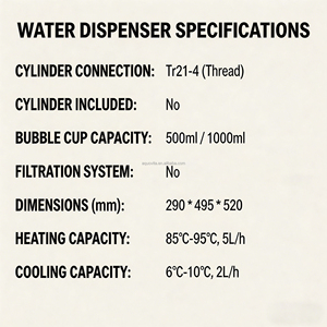 Dispensador de Agua Fría/Caliente con CO2 para Bebidas Carbonatadas, Pantalla Táctil, DIY Sodas - Product Image 6