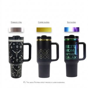 Gobelet isotherme personnalisé en acier inoxydable de 40 oz, tasse de voyage en métal, tasse à café Temos de 20 oz, 30 oz, 40 oz avec poignée et logo - Product Image 3
