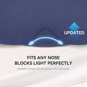Masque de sommeil occultant personnalisé avec design de nez en cartilage réglable pour les voyages et les siestes au bureau - Product Image 3