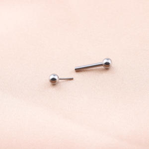 Nhẫn lưỡi titan trơn, không ren, thanh barbell xỏ khuyên, trang sức body, đạt chứng nhận ASTM, thích hợp làm quà tặng và dùng trong các dịp cưới hỏi. - Product Image 2