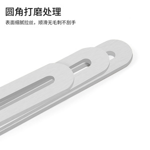 Équerre d'angle en acier inoxydable en forme de L, épaisseur 3 mm, avec trous longs, connecteur de meubles, quincaillerie d'angle - Product Image 5