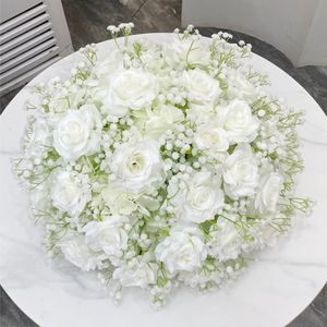 ดอกกุหลาบผ้าไหมประดิษฐ์หลากสีคุณภาพสูง ขายดี ขนาดใหญ่ 50-70 ซม. เหมาะสำหรับตกแต่งโต๊ะงานแต่งงาน - Product Image 2