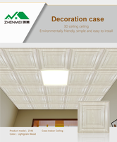 Plaques de plafond carrées en PVC 3D ignifuges, artistiques, étanches, isolantes thermiquement, design moderne, pour maison, centre commercial, hôtel, hôpital