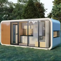 Maison préfabriquée moderne en conteneur de type Apple Cabin, maison mobile de luxe, petite maison rapide à assembler pour les complexes hôteliers, les campings, les hôtels, les entrepôts et les halls.