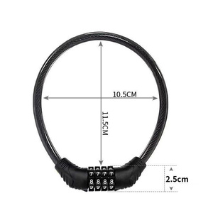 Câble de vélo à combinaison à 5 chiffres ADT, cadenas à chaîne pour vélo électrique, câble de vélo robuste, chaîne en acier au manganèse - Product Image 2