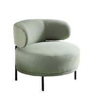 Chaises d'appoint en velours à aile complète, fauteuil simple moderne pour salon, maison, café, salon