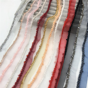 Penjualan Panas Rantai Kristal Berhias Manik-Manik, Pita Jala, Aplikasi Kain, Jahit DIY 0. Lebar 78'' - Product Image 2