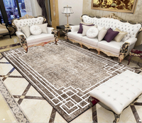 Tapis de salon moderne nordique minimaliste en polyester tissé à poils ras, facile à nettoyer, pour canapé, table basse, chambre complète