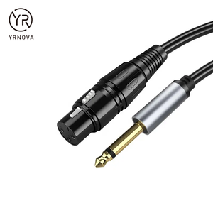 6.35mm jack âm thanh nữ 3-pin XLR cân bằng loa <span class=keywords><strong>stereo</strong></span> Guitar chuyển đổi Bộ chuyển đổi Micro Cáp 10A Đồng Nam Nữ - Product Image 4
