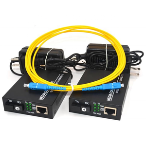 Sợi <span class=keywords><strong>Ethernet</strong></span> phương tiện truyền thông chuyển đổi duy nhất-chế độ 10/100Base-TX để 100BASE-FX RJ45 để SC sợi thu phát lên đến 25KM - Product Image 1