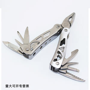 Pince multifonction en acier inoxydable, pliable, compacte, couteau et pince de camping d'extérieur avec étui, modèle Fak - Product Image 3