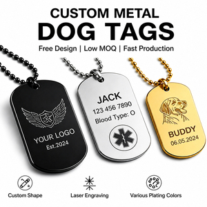 Pelat Identitas Anjing dari Baja Anti Karat yang Dipersonalisasi, Terukir Dalam, Bentuk Tulang, Identifikasi Logam Khusus untuk Anak Anjing Besar - Product Image 1