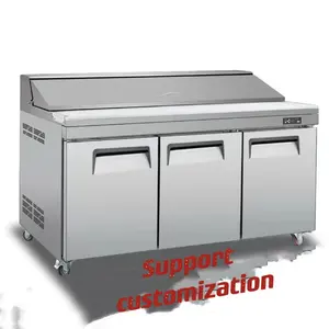 Precio barato Venta caliente Ensalada Prep Counter Ensalada Refrigerador Enfriamiento Ensalada Bar Display Showcase