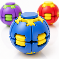 Balle anti-stress Fidget à presser et à tourner, mini spinner portable pour tous les âges, 6 couleurs, idéal pour le bureau, les voyages, cadeau, jouet