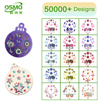 Autocollants de transfert UV personnalisés OSMO, vente en gros d'usine, 2,75 pouces, petits emballages ronds pour décorations de Noël