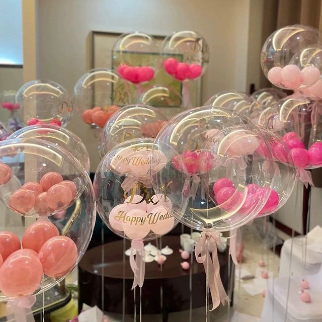 20 24 36 Inch Transparent Bobo Balloon Clear Helium Balloon Wedding Birthday Party Decoration Adult Favor Toy Globos