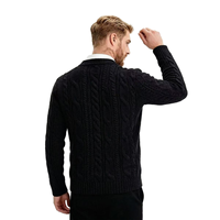 Cardigan en cachemire mérinos tricoté à la main, col en V, style Old Money, sur mesure, pour homme, streetwear de créateur, manches longues, Haute Couture OEM