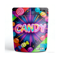 Impression personnalisée de votre propre logo, emballage alimentaire refermable, résistant aux odeurs, sachet debout, 3,5 g, 7 g, 1 oz, 1 lb, sac en mylar avec fermeture éclair