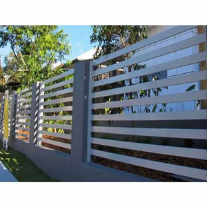 Clôture en panneaux d'aluminium de type australien, lames verticales, revêtement <span class=keywords><strong>PVC</strong></span> noir, durable, anti-UV, imperméable, facile à installer - Product Image 3