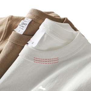 Fábrica al por mayor peso pesado sin marca en blanco de alta calidad 260GSM 100% algodón logotipo personalizado impresión camiseta para hombres - Product Image 1