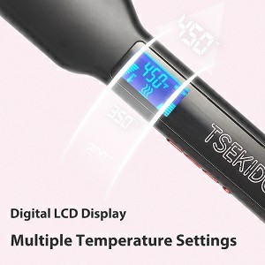 Lisseur à cheveux Vente à Chaud Fer Plat Titane <span class=keywords><strong>Électrique</strong></span> Logo Personnalisé Affichage de la Température LCD <span class=keywords><strong>Plancha</strong></span> Nano Titanium 2.5M 72W - Product Image 2