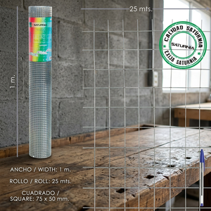Rete Elettrosaldata Zincata 75x50 / 1,80 / 100 cm. GA Roll 25 metri - Product Image 3