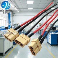 Arnés de Cables con Conector Hembra XT60, Cable de Alimentación de Silicona Rojo/Negro de 14AWG para Batería Lipo RC, Drones y Aplicaciones Eléctricas