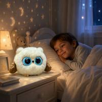 Jouet en peluche hibou interactif AI de Noël avec chat vocal, reconnaissance d'émotions, capteur tactile, éclairage, contrôle à distance par application, compagnon intelligent