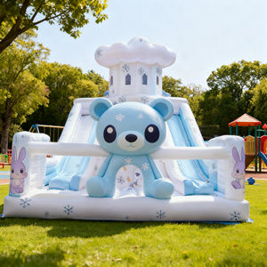 מתנפח קפיצה משולב מגלשה מסחרי PVC קל להתקנה לילדים - Product Image 1