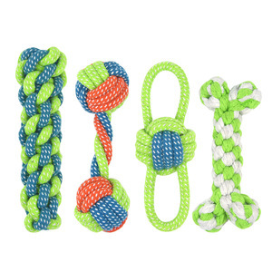 Groothandel Op Maat Milieuvriendelijk Huisdier Hond Kauw Speelgoed Luxe Interactieve Katoenen Touw Halter Bal Voor Honden - Product Image 4