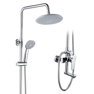 Ensemble <span class=keywords><strong>de</strong></span> <span class=keywords><strong>douche</strong></span> <span class=keywords><strong>de</strong></span> pluie en laiton chromé avec pomme <span class=keywords><strong>de</strong></span> <span class=keywords><strong>douche</strong></span> ronde, salle <span class=keywords><strong>de</strong></span> bains, <span class=keywords><strong>économique</strong></span> et <span class=keywords><strong>de</strong></span> luxe à poignée unique - Product Image 1